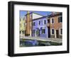 Painted Houses, Burano, Venice, Veneto, Italy-Lee Frost-Framed Photographic Print