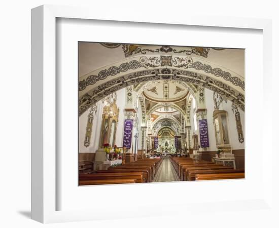 Painted interior of Santo Domingo church in the town of Ocotlan de Morelos, State of Oaxaca, Mexico-Melissa Kuhnell-Framed Photographic Print