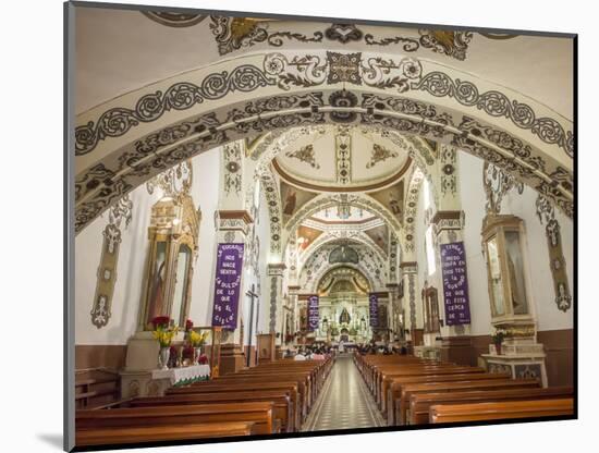 Painted interior of Santo Domingo church in the town of Ocotlan de Morelos, State of Oaxaca, Mexico-Melissa Kuhnell-Mounted Photographic Print