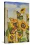 Painted Ladies and Morning Glories-Charlsie Kelly-Stretched Canvas