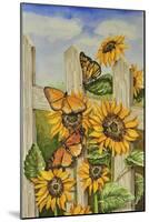 Painted Ladies and Morning Glories-Charlsie Kelly-Mounted Giclee Print