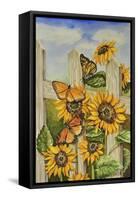 Painted Ladies and Morning Glories-Charlsie Kelly-Framed Stretched Canvas