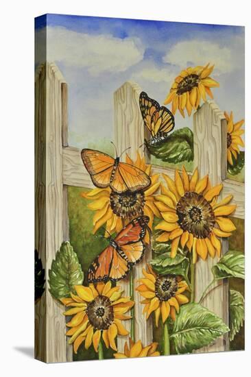 Painted Ladies and Morning Glories-Charlsie Kelly-Stretched Canvas