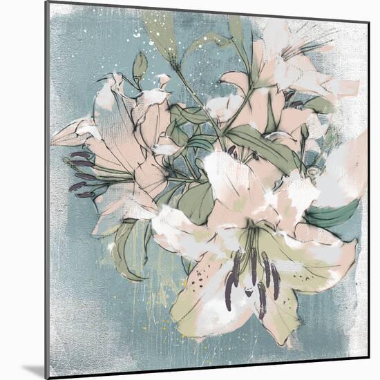 Painted Lilies I-Ken Hurd-Mounted Giclee Print