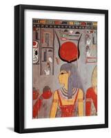 Painted Limestone Decoration in the Tomb of Horemheb-null-Framed Giclee Print