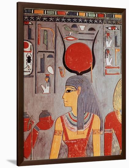 Painted Limestone Decoration in the Tomb of Horemheb-null-Framed Giclee Print