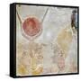 Painted Limestone Fragment of Isis Greeting Nectanebo II-null-Framed Stretched Canvas