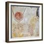 Painted Limestone Fragment of Isis Greeting Nectanebo II-null-Framed Photographic Print