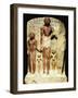 Painted Limestone Group Statue of Meinekhet with Family, from Reign of Thutmose-null-Framed Giclee Print