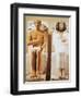 Painted Limestone Sculptural Group Depicting Rahotep and Nofret from Meidum, Egypt-null-Framed Giclee Print