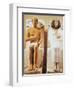 Painted Limestone Sculptural Group Depicting Rahotep and Nofret from Meidum, Egypt-null-Framed Giclee Print
