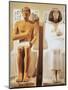 Painted Limestone Sculptural Group Depicting Rahotep and Nofret from Meidum, Egypt-null-Mounted Giclee Print