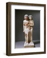 Painted Limestone Sculptural Group Portraying Raherka and Meresankh-null-Framed Giclee Print