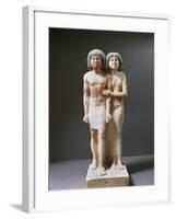 Painted Limestone Sculptural Group Portraying Raherka and Meresankh-null-Framed Giclee Print