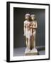 Painted Limestone Sculptural Group Portraying Raherka and Meresankh-null-Framed Giclee Print