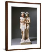 Painted Limestone Sculptural Group Portraying Raherka and Meresankh-null-Framed Giclee Print