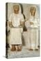 Painted Limestone Statue Group Depicting Meryre and His Wife Iniuia-null-Stretched Canvas