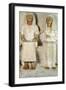 Painted Limestone Statue Group Depicting Meryre and His Wife Iniuia-null-Framed Giclee Print