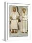 Painted Limestone Statue Group Depicting Meryre and His Wife Iniuia-null-Framed Giclee Print