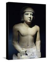 Painted Limestone Statue-null-Stretched Canvas