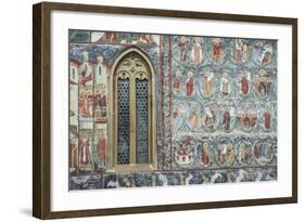 Painted Murals at Sucevita Monastery, a Gothic Church-Matthew Williams-Ellis-Framed Photographic Print