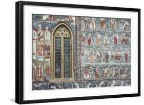 Painted Murals at Sucevita Monastery, a Gothic Church-Matthew Williams-Ellis-Framed Photographic Print