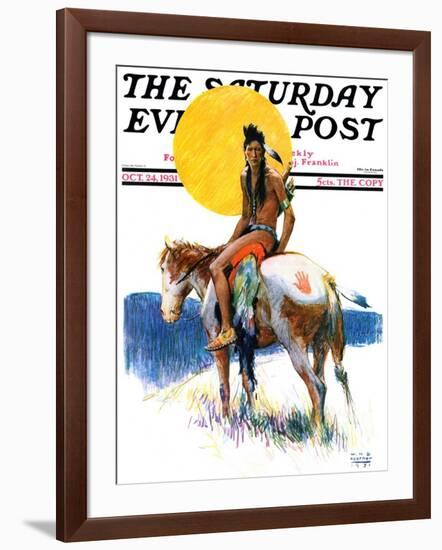 "Painted Pony," Saturday Evening Post Cover, October 24, 1931-William Henry Dethlef Koerner-Framed Giclee Print