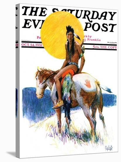 "Painted Pony," Saturday Evening Post Cover, October 24, 1931-William Henry Dethlef Koerner-Stretched Canvas