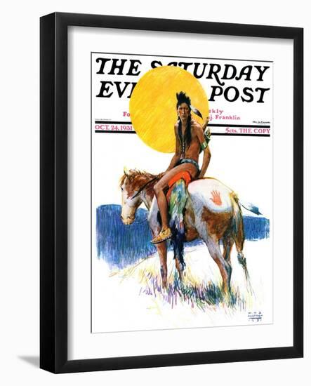 "Painted Pony," Saturday Evening Post Cover, October 24, 1931-William Henry Dethlef Koerner-Framed Giclee Print