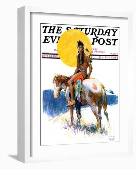 "Painted Pony," Saturday Evening Post Cover, October 24, 1931-William Henry Dethlef Koerner-Framed Giclee Print