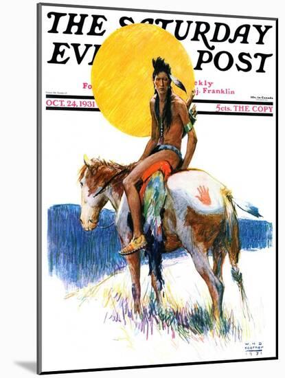 "Painted Pony," Saturday Evening Post Cover, October 24, 1931-William Henry Dethlef Koerner-Mounted Giclee Print