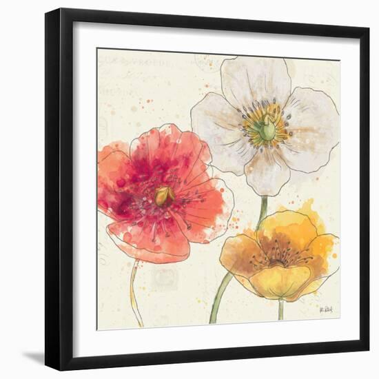 Painted Poppies IV-Katie Pertiet-Framed Art Print