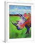 Painted Rhino-Corina St. Martin-Framed Giclee Print