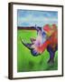 Painted Rhino-Corina St. Martin-Framed Giclee Print