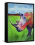 Painted Rhino-Corina St. Martin-Framed Stretched Canvas