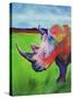 Painted Rhino-Corina St. Martin-Stretched Canvas