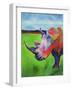 Painted Rhino-Corina St. Martin-Framed Giclee Print