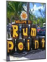 Painted Rum Barrels Rum Point Cayman Islands-George Oze-Mounted Photographic Print