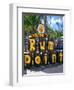 Painted Rum Barrels Rum Point Cayman Islands-George Oze-Framed Premium Photographic Print