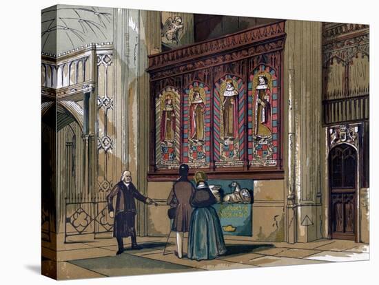 Painted Screen, St George's Chapel, 19th Century-null-Stretched Canvas