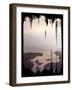 Painted Seaside II on Black-Laura Marshall-Framed Art Print