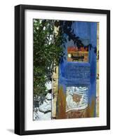 Painted Shutter, Chania Old Town, Crete, Greek Islands, Greece, Europe-Jean Brooks-Framed Photographic Print