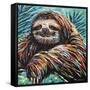 Painted Sloth I-Carolee Vitaletti-Framed Stretched Canvas