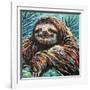 Painted Sloth I-Carolee Vitaletti-Framed Art Print