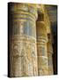 Painted Sunken Relief Carving Adorns Columns in the Mortuary Temple of Ramses Iii on the West Bank -Julian Love-Stretched Canvas