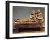 Painted Terracotta Sarcophagus of the Spouses, from Cerveteri, Rome Province, Italy-null-Framed Giclee Print