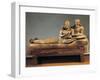 Painted Terracotta Sarcophagus of the Spouses, from Cerveteri, Rome Province, Italy-null-Framed Giclee Print