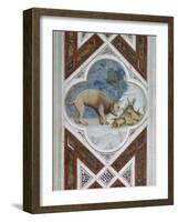 Painted Tile, Symbol of Resurrection of Jesus Christ, Detail from Frescoes, 1303-1305-Giotto di Bondone-Framed Giclee Print