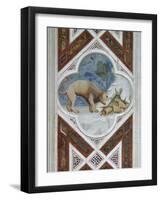 Painted Tile, Symbol of Resurrection of Jesus Christ, Detail from Frescoes, 1303-1305-Giotto di Bondone-Framed Giclee Print