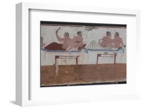 Painted Tomb of the Diver Detail, National Archaeological Museum, Paestum, Campania, Italy-Eleanor Scriven-Framed Photographic Print